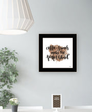 Coffee And Friends 1 Black Framed Print Wall Art