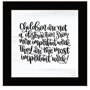 The Most Important Work 1 Black Framed Print Wall Art