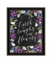 Earth Laughs In Flowers 1 Black Framed Print Wall Art