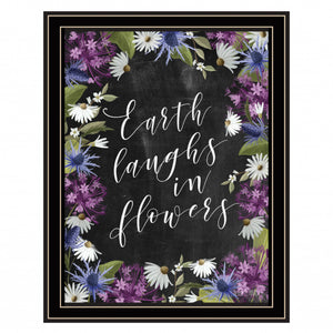 Earth Laughs In Flowers 1 Black Framed Print Wall Art