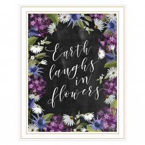 Earth Laughs In Flowers 2 White Framed Print Wall Art