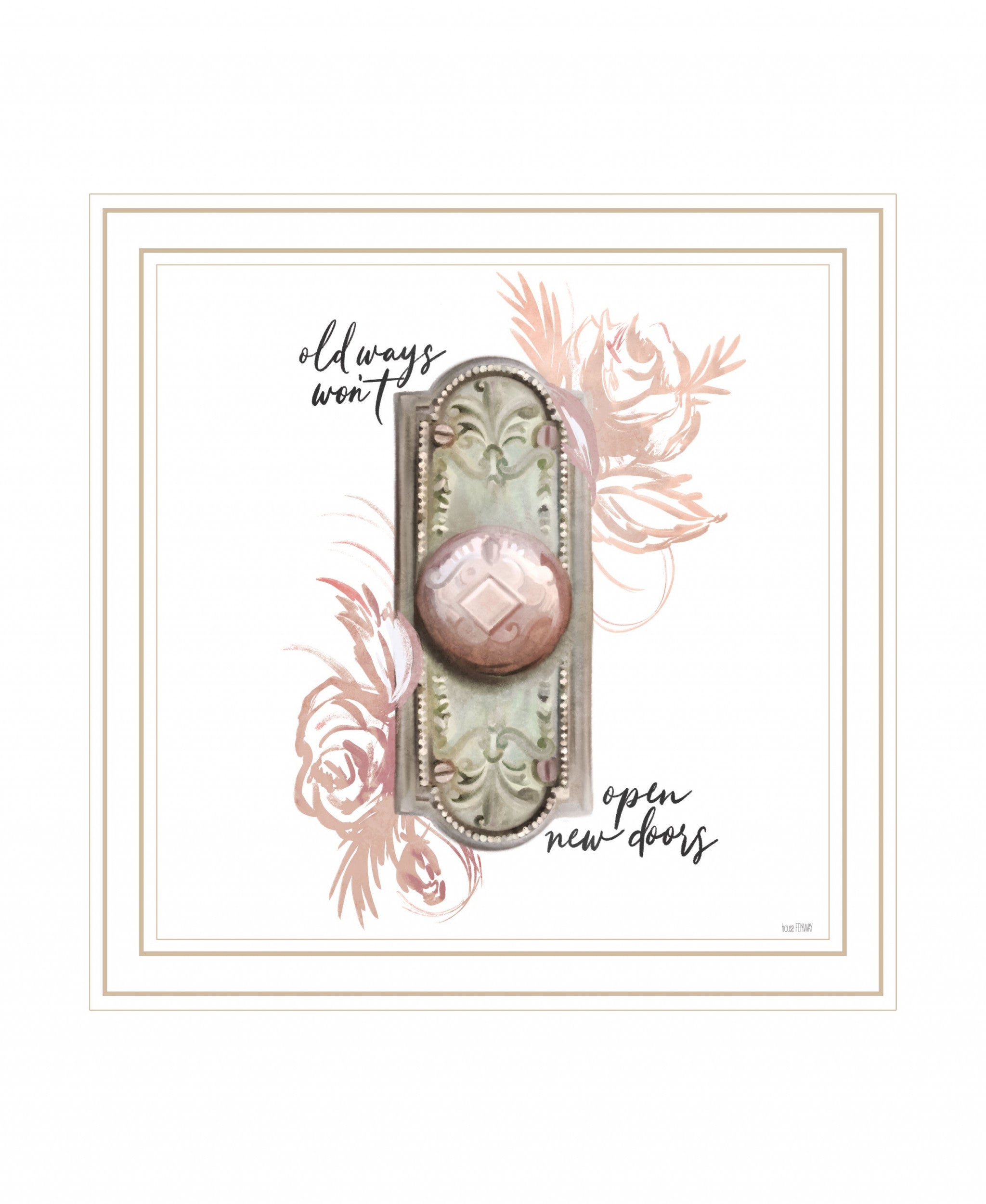 Old Ways In Blush 2 White Framed Print Wall Art