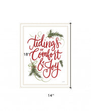 Tidings Of Comfort & Joy 1 White Framed Print Wall Art