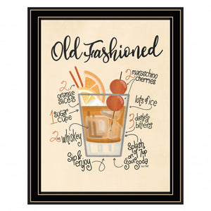 Old Fashioned Black Framed Print Wall Art