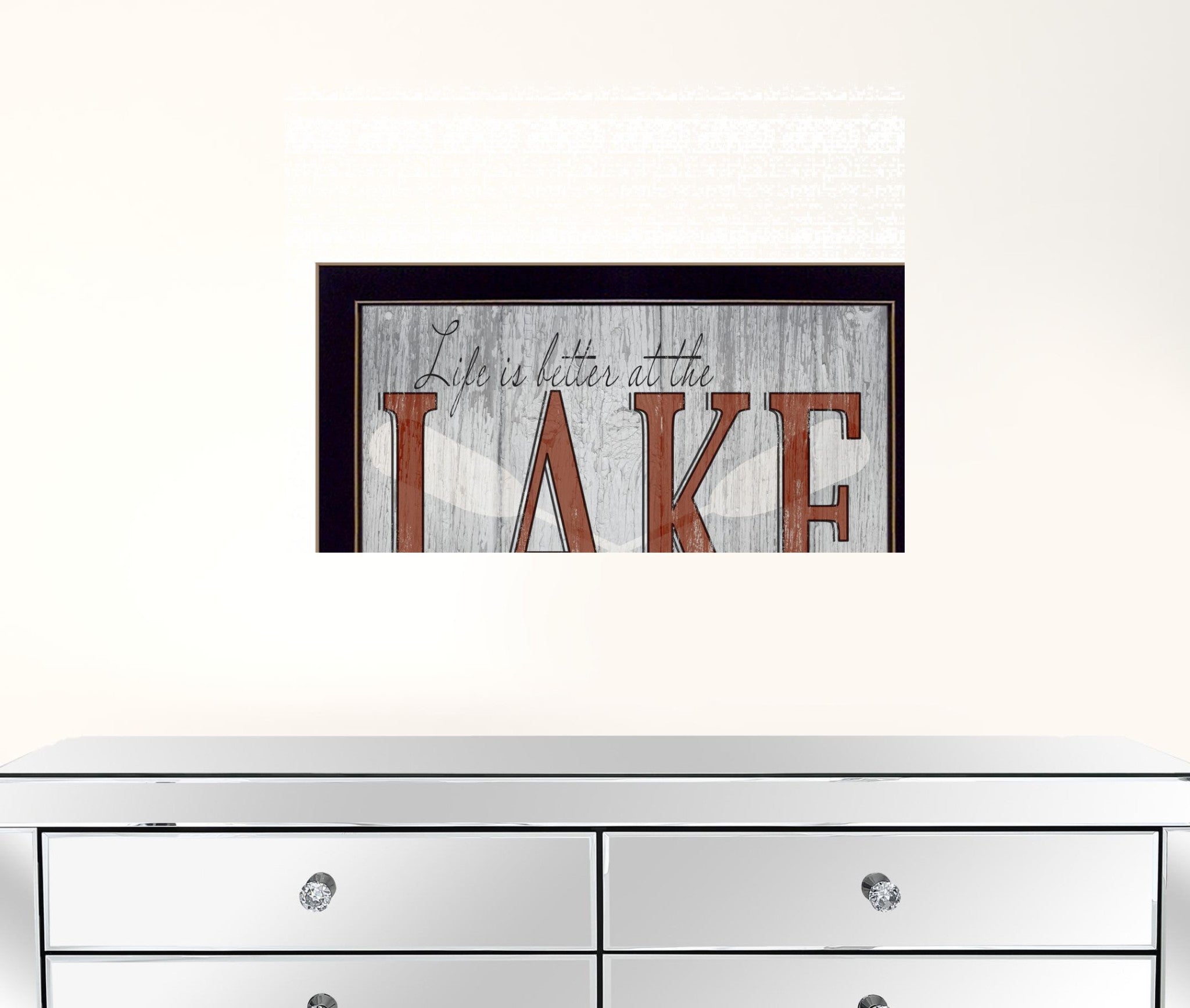 Life Is Better At The Lake 3 Black Framed Print Wall Art