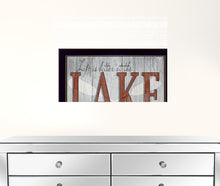 Life Is Better At The Lake 3 Black Framed Print Wall Art