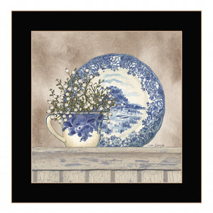 Farmhouse Blues II 1 Black Framed Print Wall Art