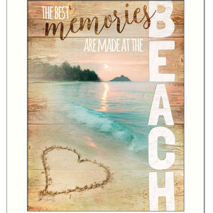 Beach Memories 3 White Framed Print Wall Art
