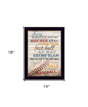 Hey Batter Batter 3 Black Framed Print Wall Art