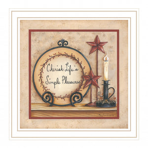 Simple Pleasures 4 White Framed Print Wall Art