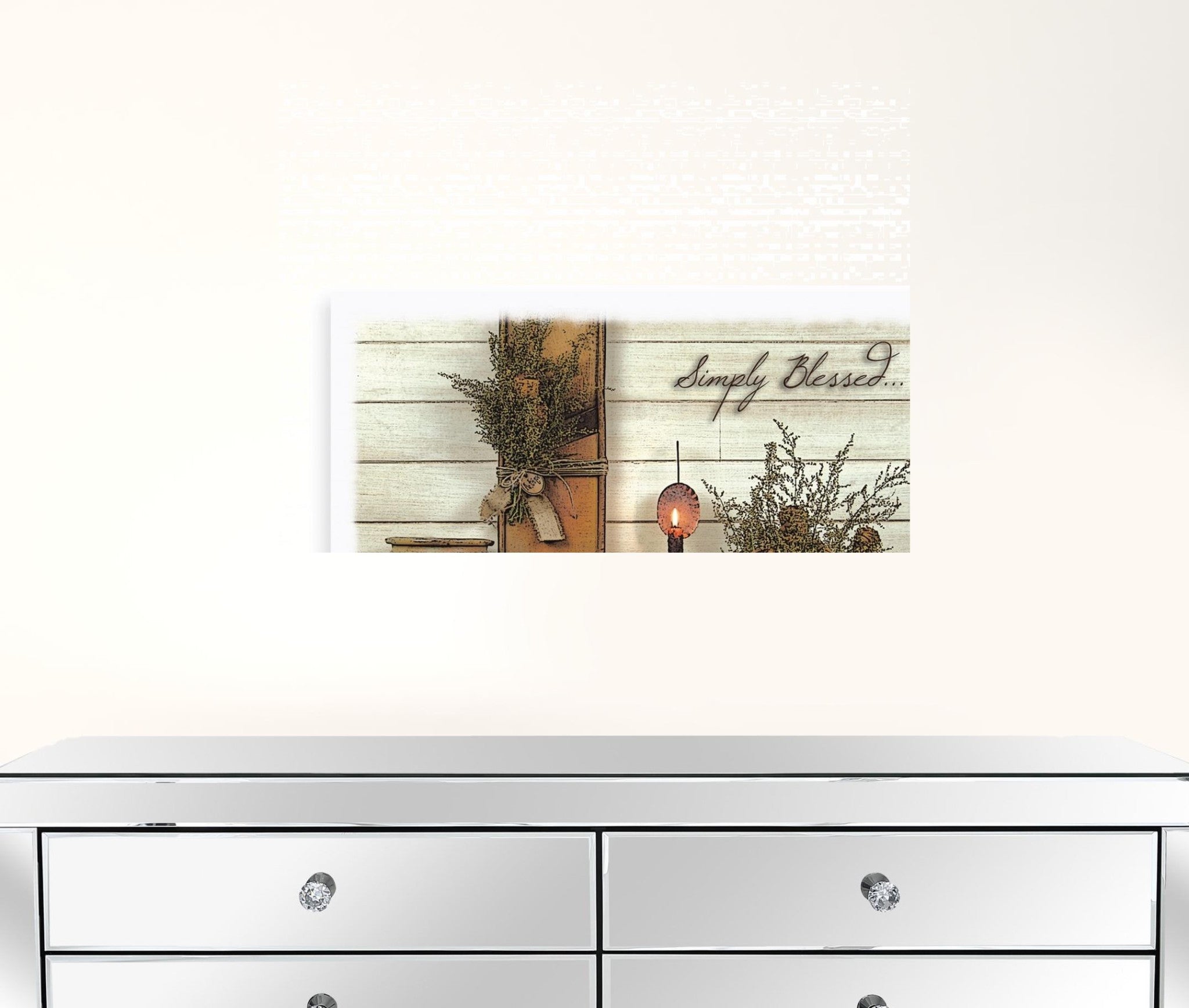 Simple Blessings 4 White Wrapped Canvas Print Wall Art