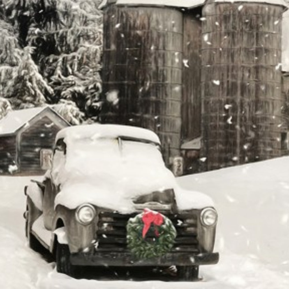 Farmhouse Christmas 3 White Wrapped Canvas Print Wall Art