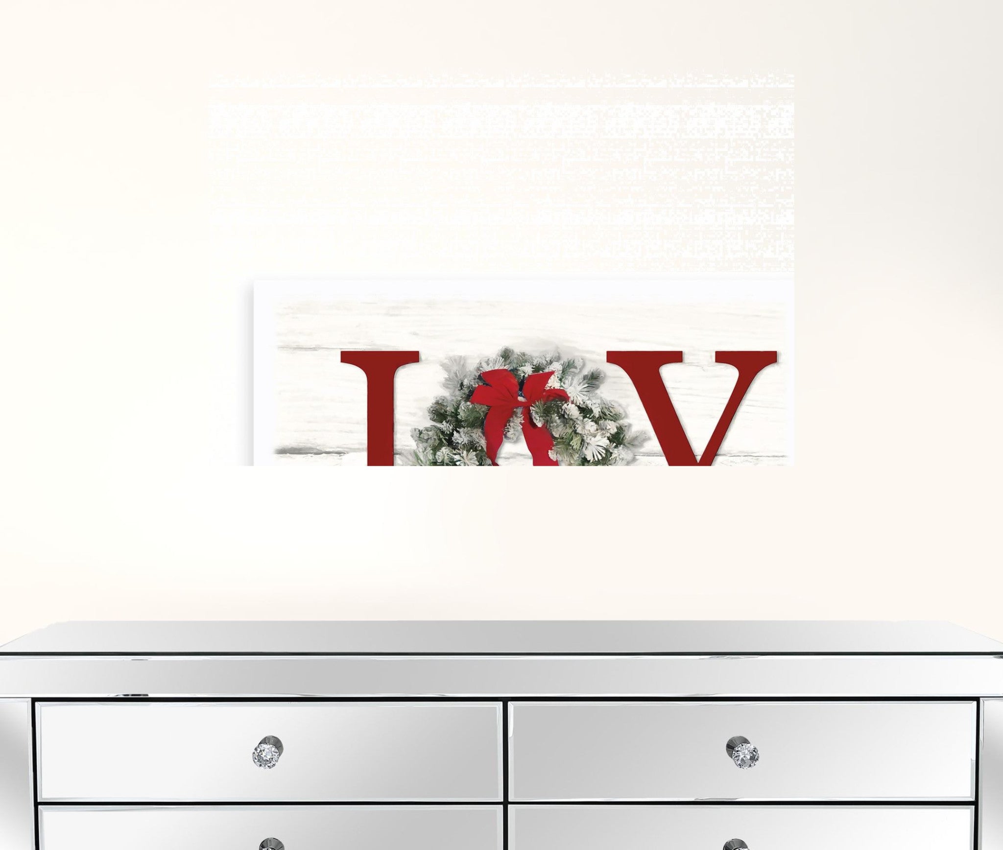 Christmas Joy 3 White Wrapped Canvas Print Wall Art