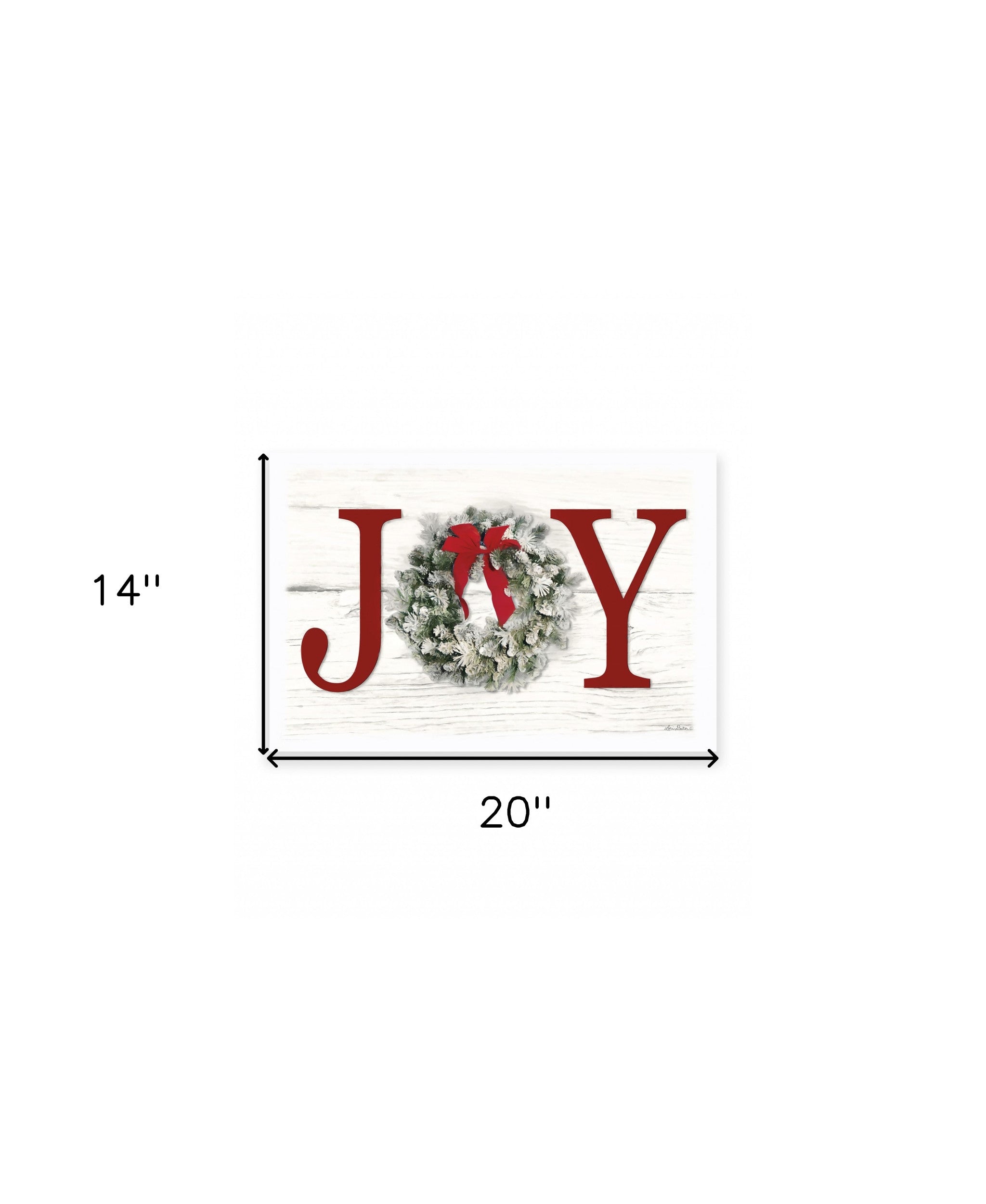 Christmas Joy 3 White Wrapped Canvas Print Wall Art