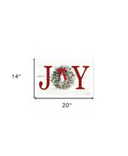 Christmas Joy 3 White Wrapped Canvas Print Wall Art
