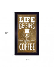 Life Begins After Coffee Black Framed Print Wall Art