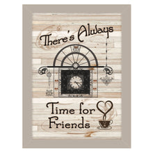 Time For Friends 1 Gray Framed Print Wall Art