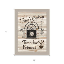 Time For Friends 1 Gray Framed Print Wall Art