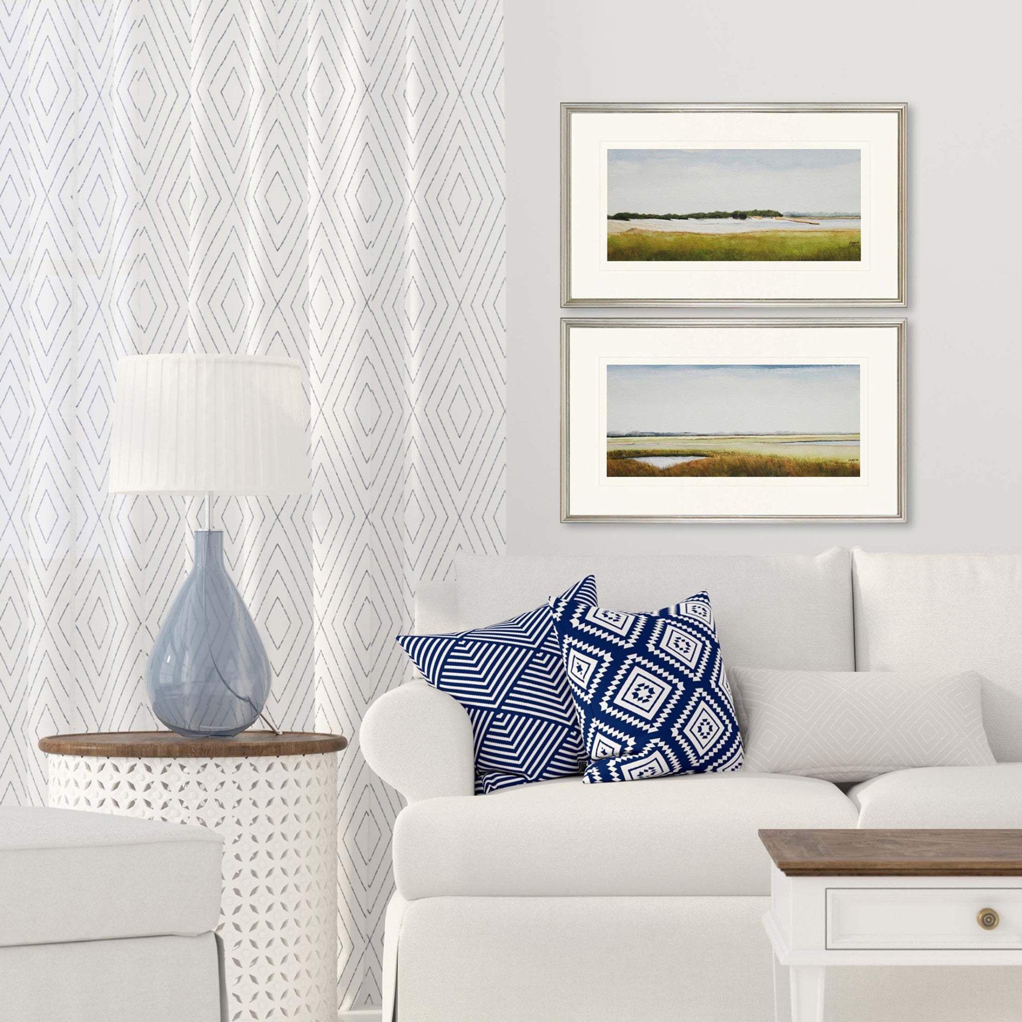 Set Of Two Marshlands Ii Set Of 2 Framed Art Silver Picture Frame Print Wall Art