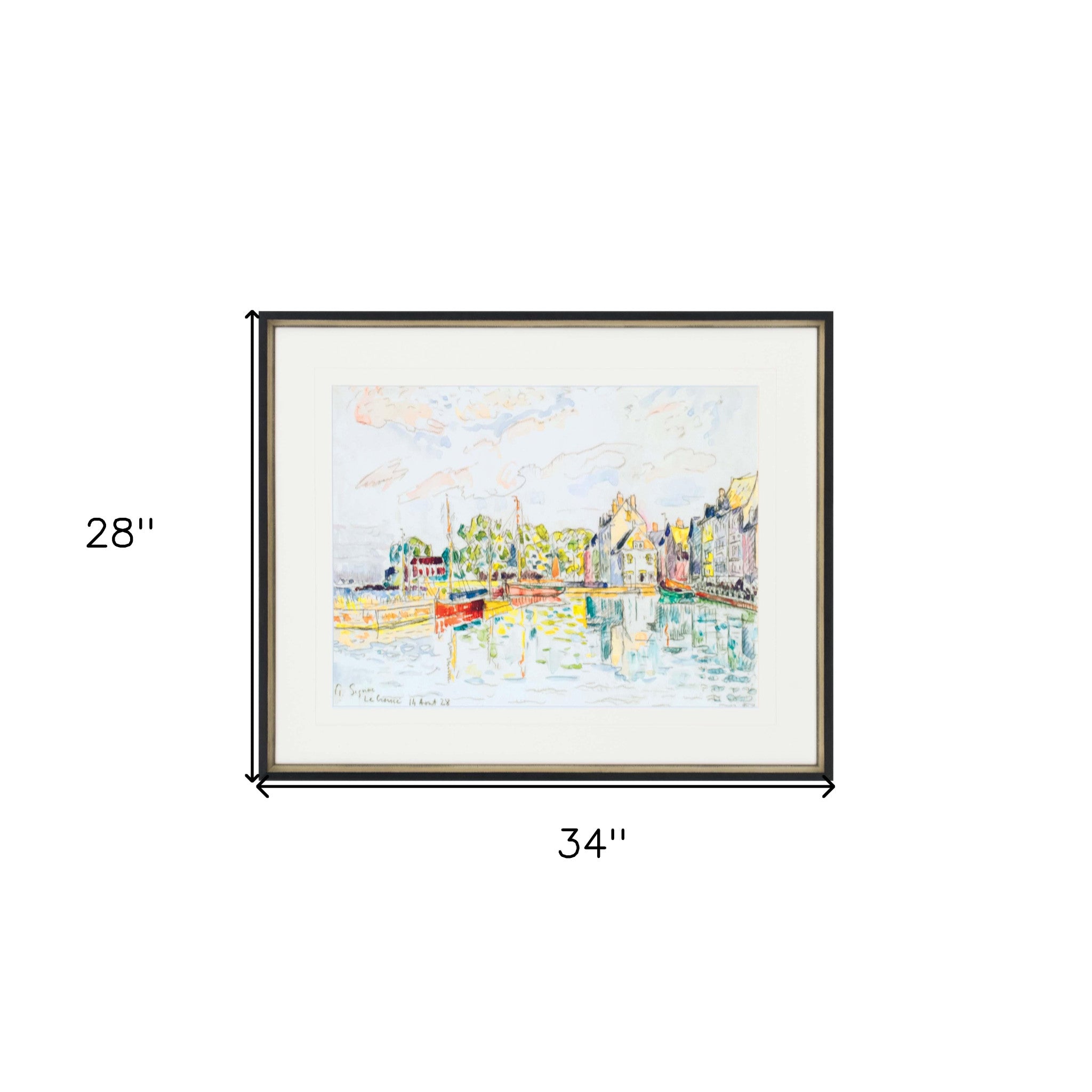 Le Croisic France Black Picture Frame Print Wall Art