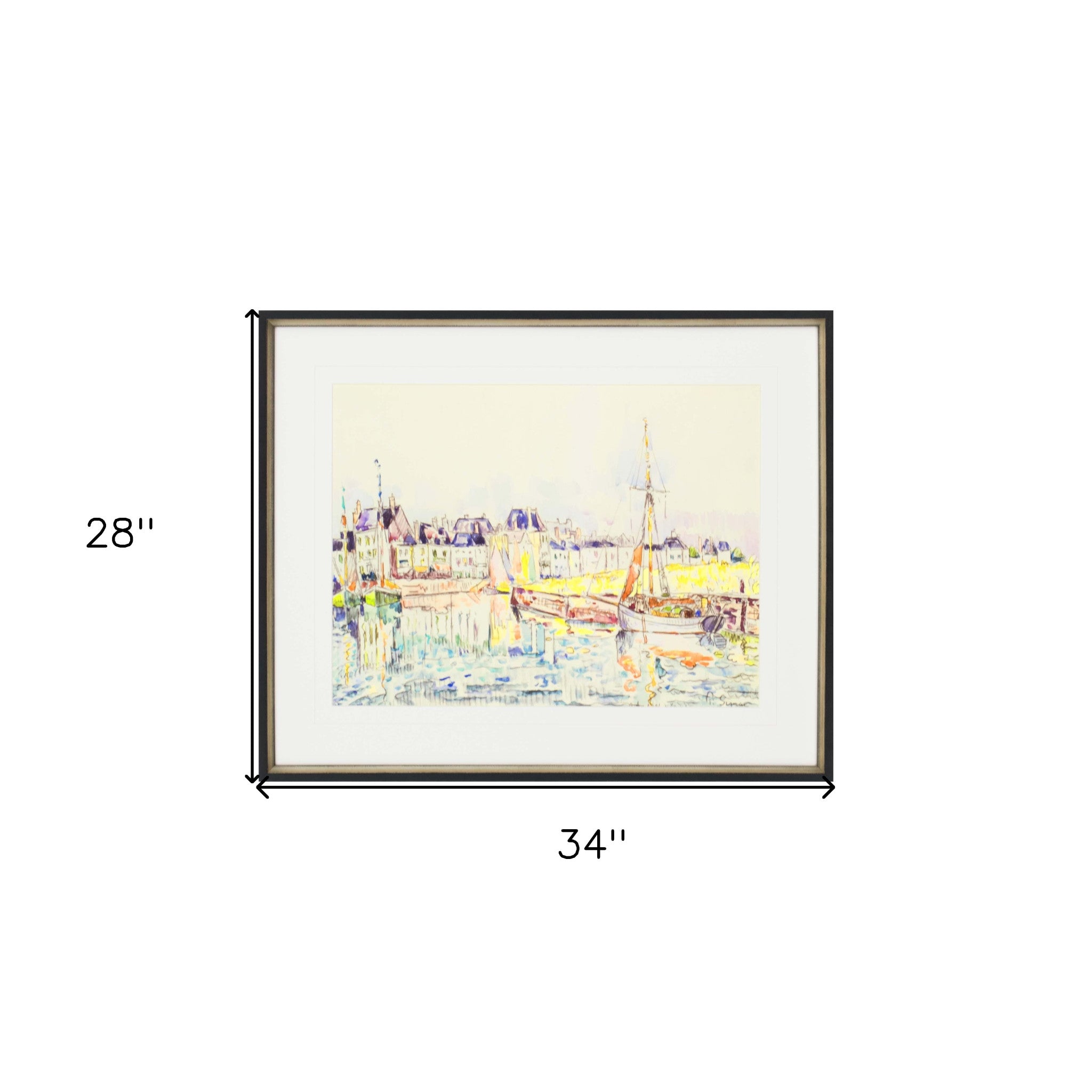 Le Croisic Ii Framed Art Black Picture Frame Print Wall Art