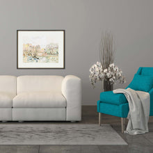 Paris Le Place Dauphine Framed Art Black Picture Frame Print Wall Art