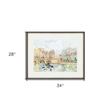 Paris Le Place Dauphine Framed Art Black Picture Frame Print Wall Art