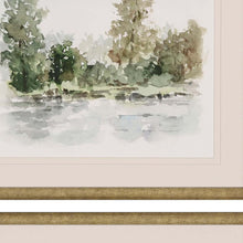 Set Of Two Wooded Stream Gold Frame Print Wall Art