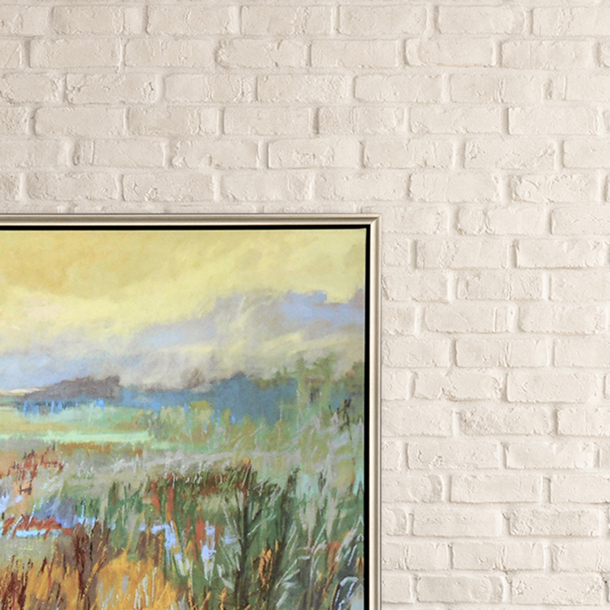 Marsh In May Canvas Silver Floater Frame Print Wall Art