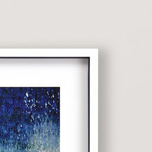 Blue Waves Splash White Picture Frame Print Wall Art