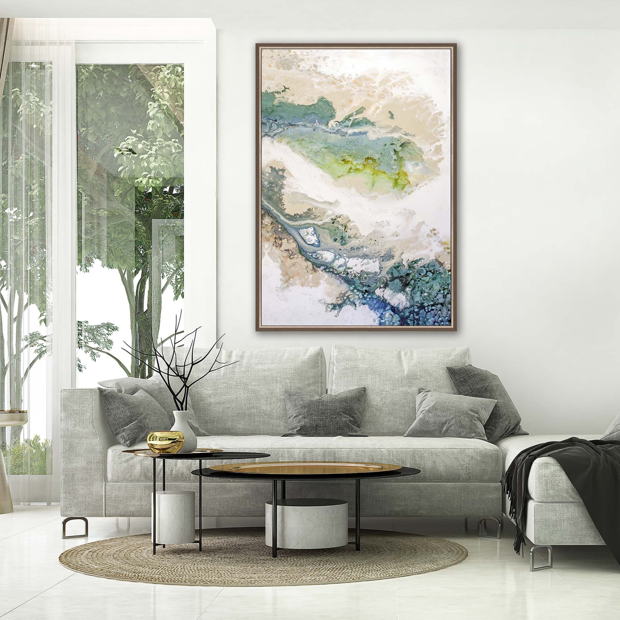 Minutiae Canvas Silver Floater Frame Print Wall Art