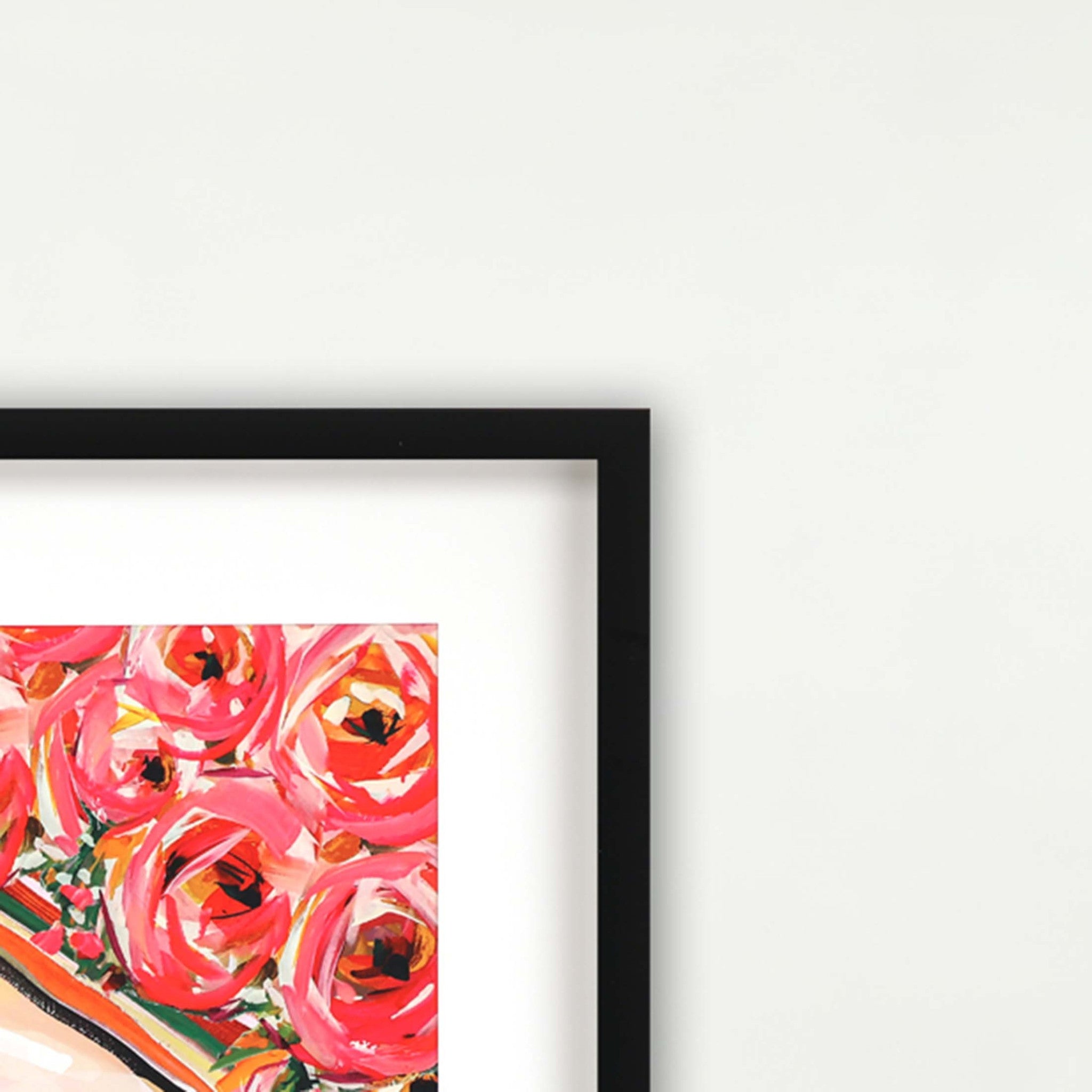 Adelina Framed Art Black Picture Frame Print Wall Art