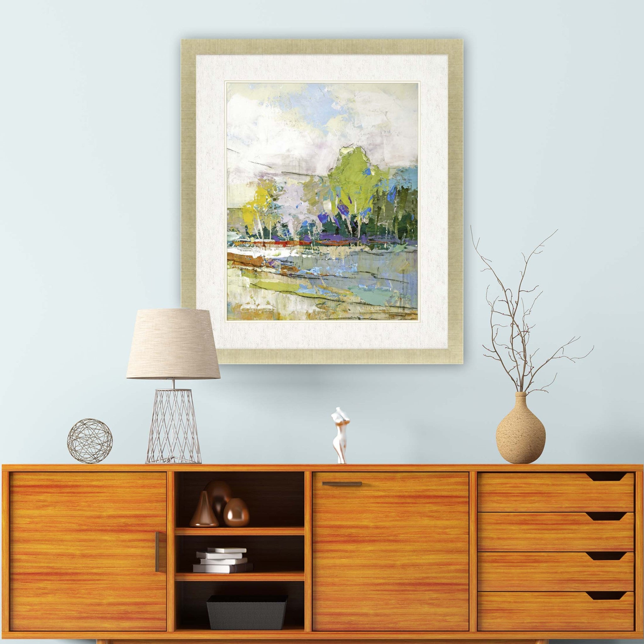 Forest Expanse Ii Framed Art Gold Picture Frame Print Wall Art