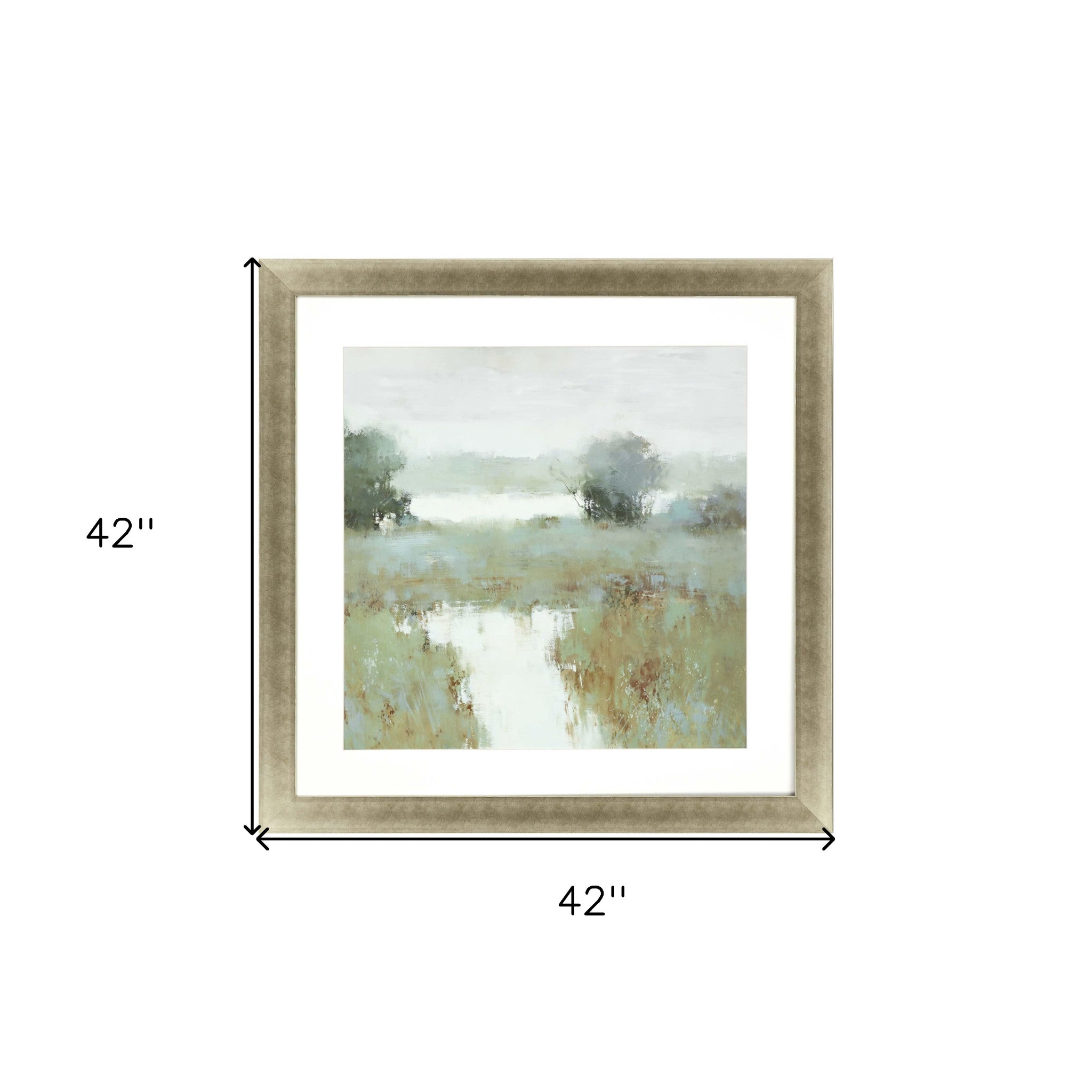 Trees And Creek Ii Framed Art Gold Picture Frame Print Wall Art