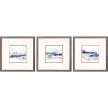 Set Of Three Shoreline Blues I Set Of 3 Framed Art Silver Picture Frame Print Wall Art