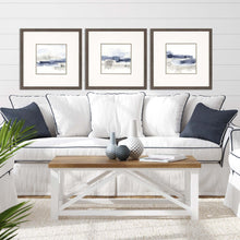 Set Of Three Shoreline Blues I Set Of 3 Framed Art Silver Picture Frame Print Wall Art
