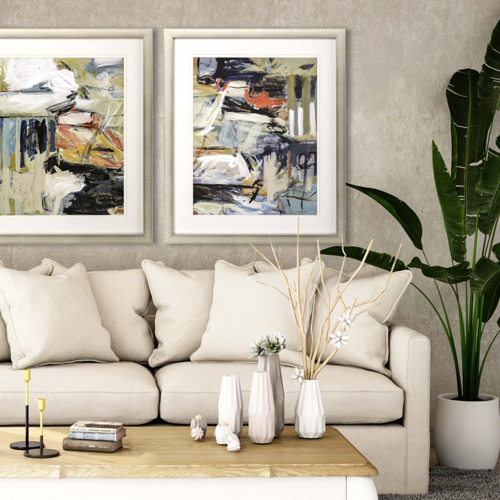 Mainstream Ii Framed Art Gold Picture Frame Print Wall Art