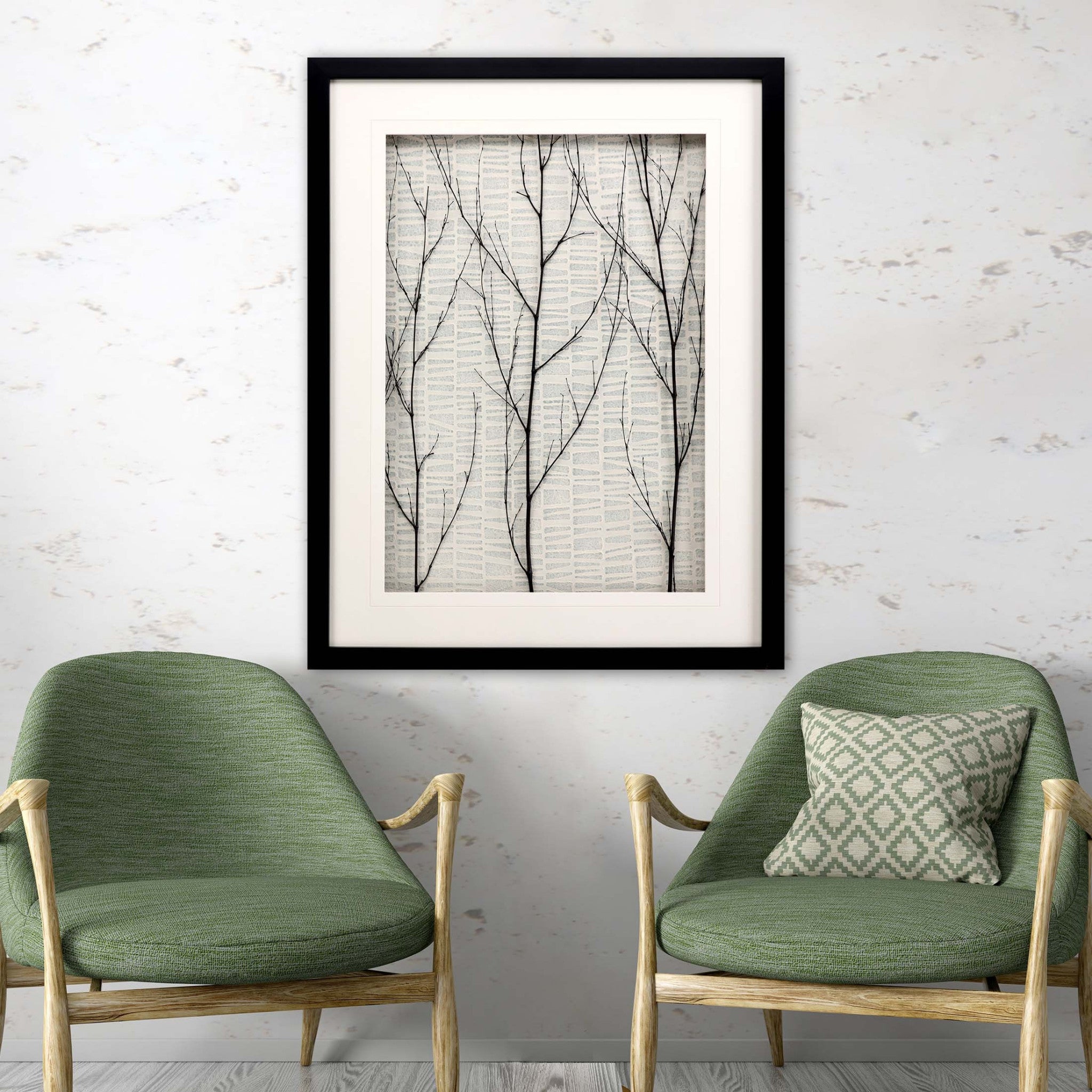 Silent Tree Framed Art Black Picture Frame Print Wall Art