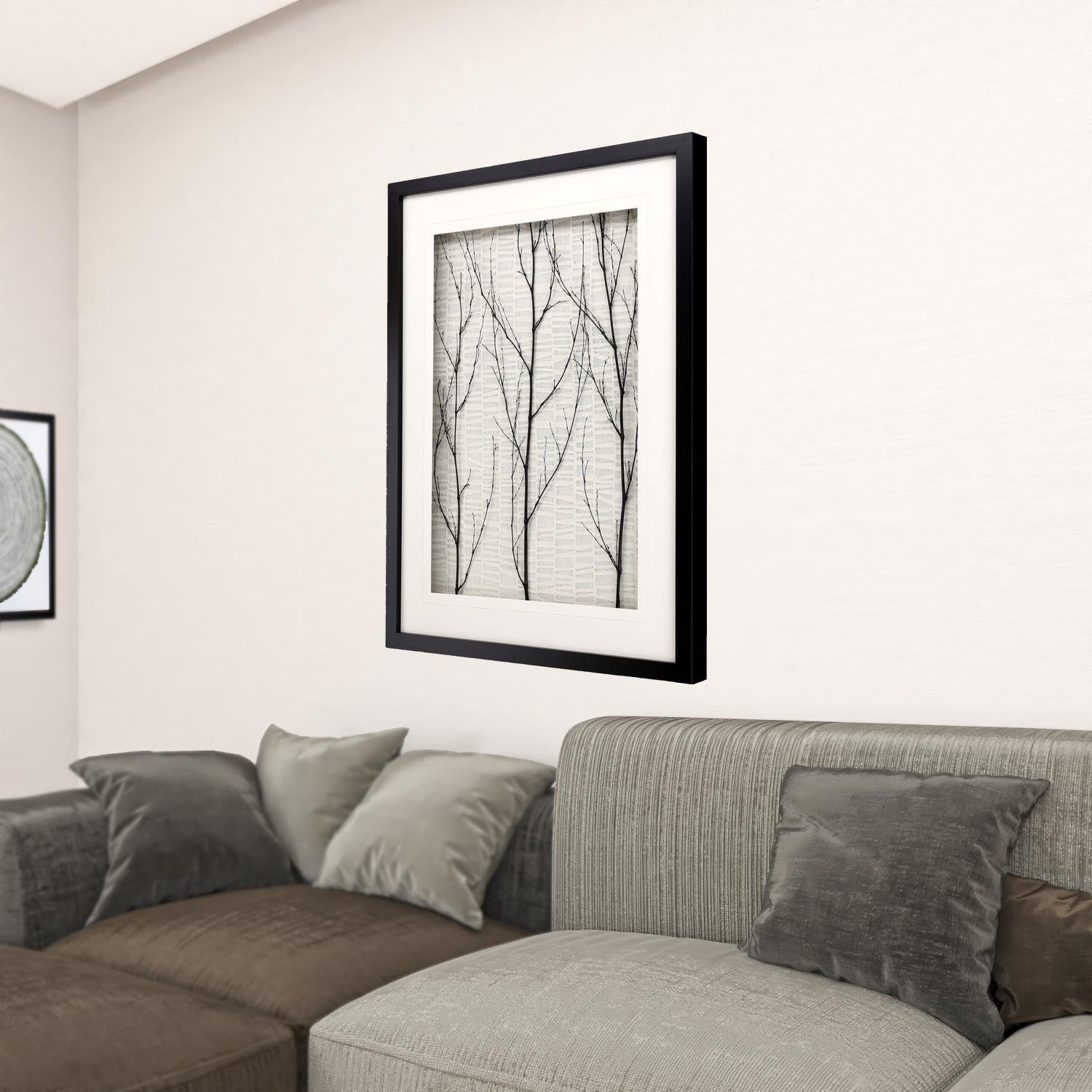 Silent Tree Framed Art Black Picture Frame Print Wall Art