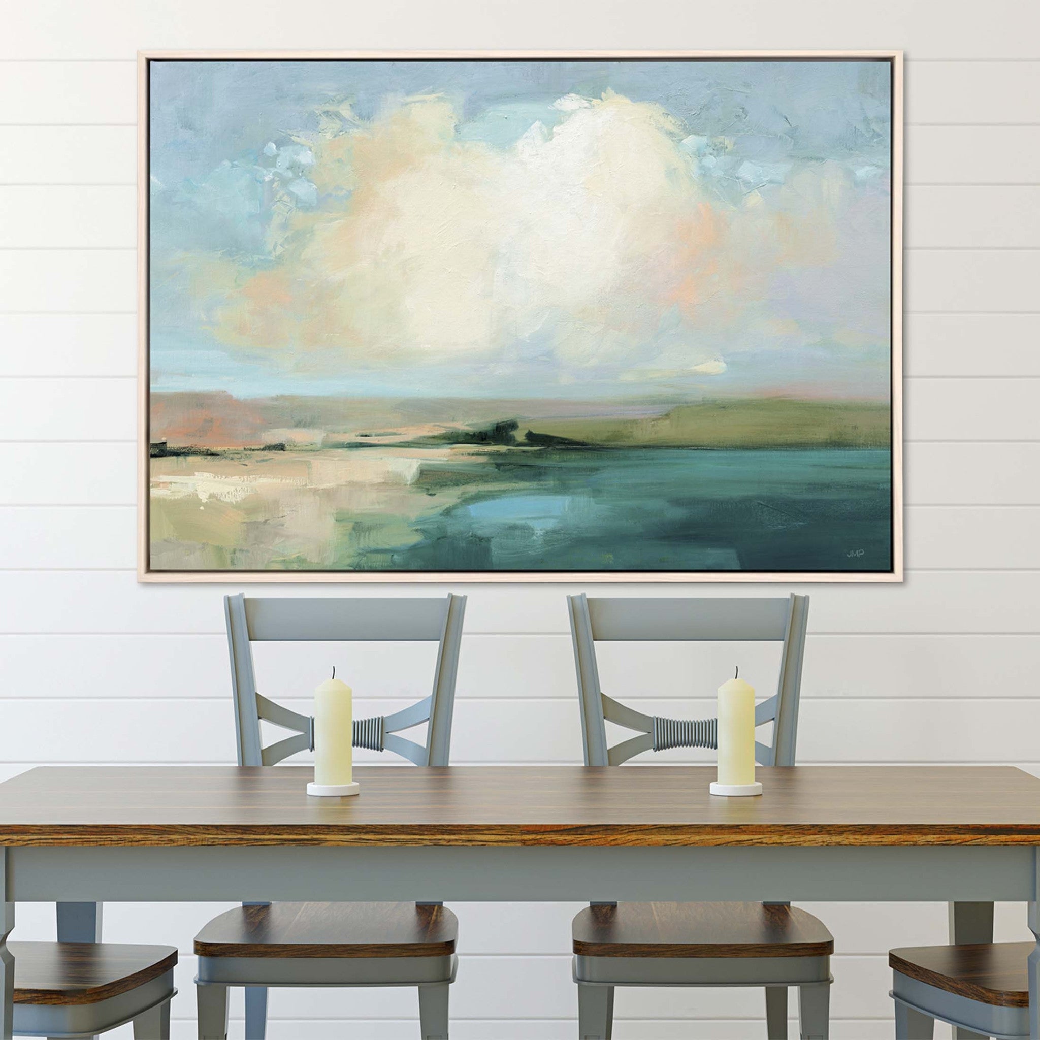 Coastal Sky Canvas White Floater Frame Print Wall Art