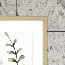 Set Of 2 Green Watercolor Sage Botanical Square Framed Wall Art