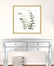 Set Of 2 Green Watercolor Sage Botanical Square Framed Wall Art