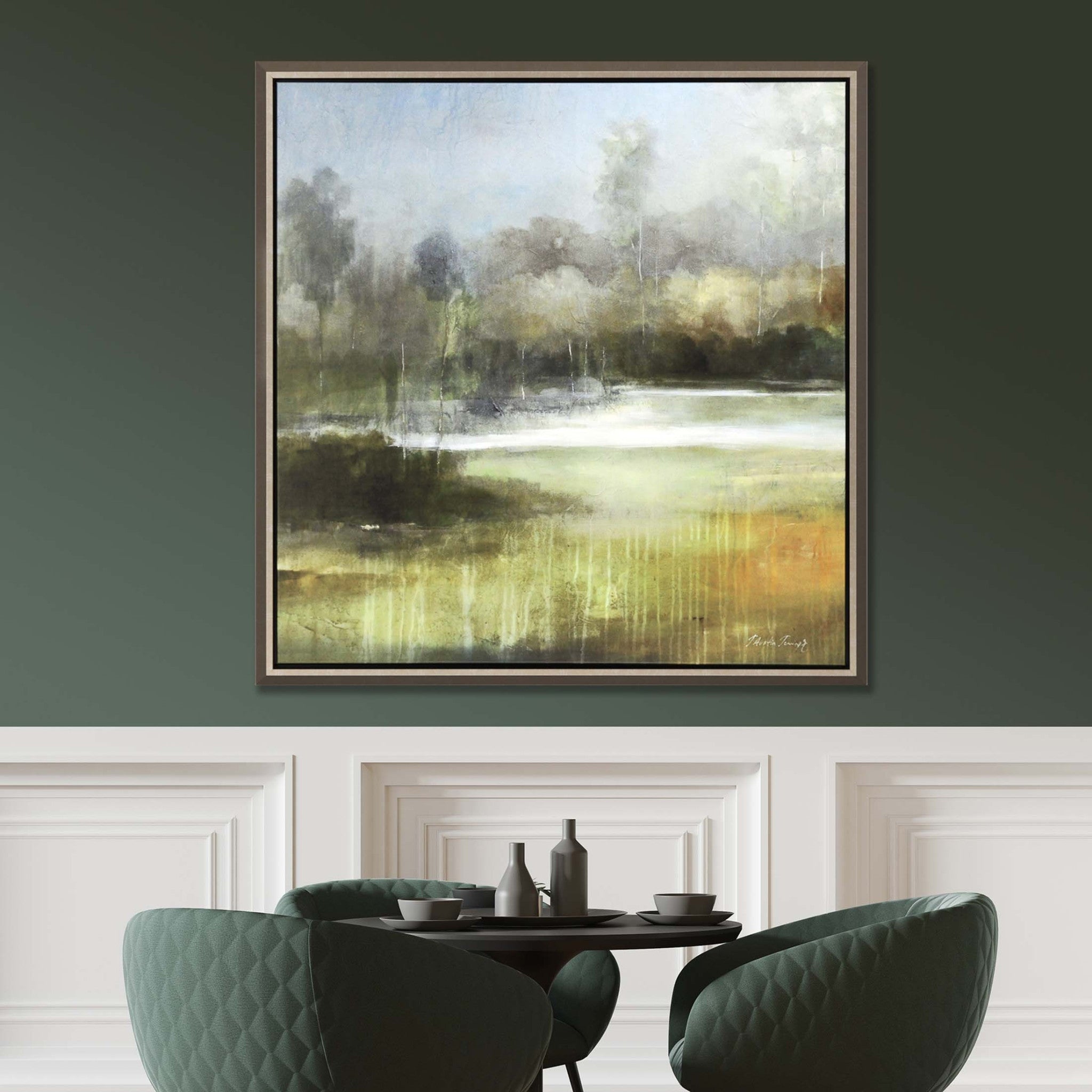 A Quiet Place Canvas Silver Floater Frame Print Wall Art