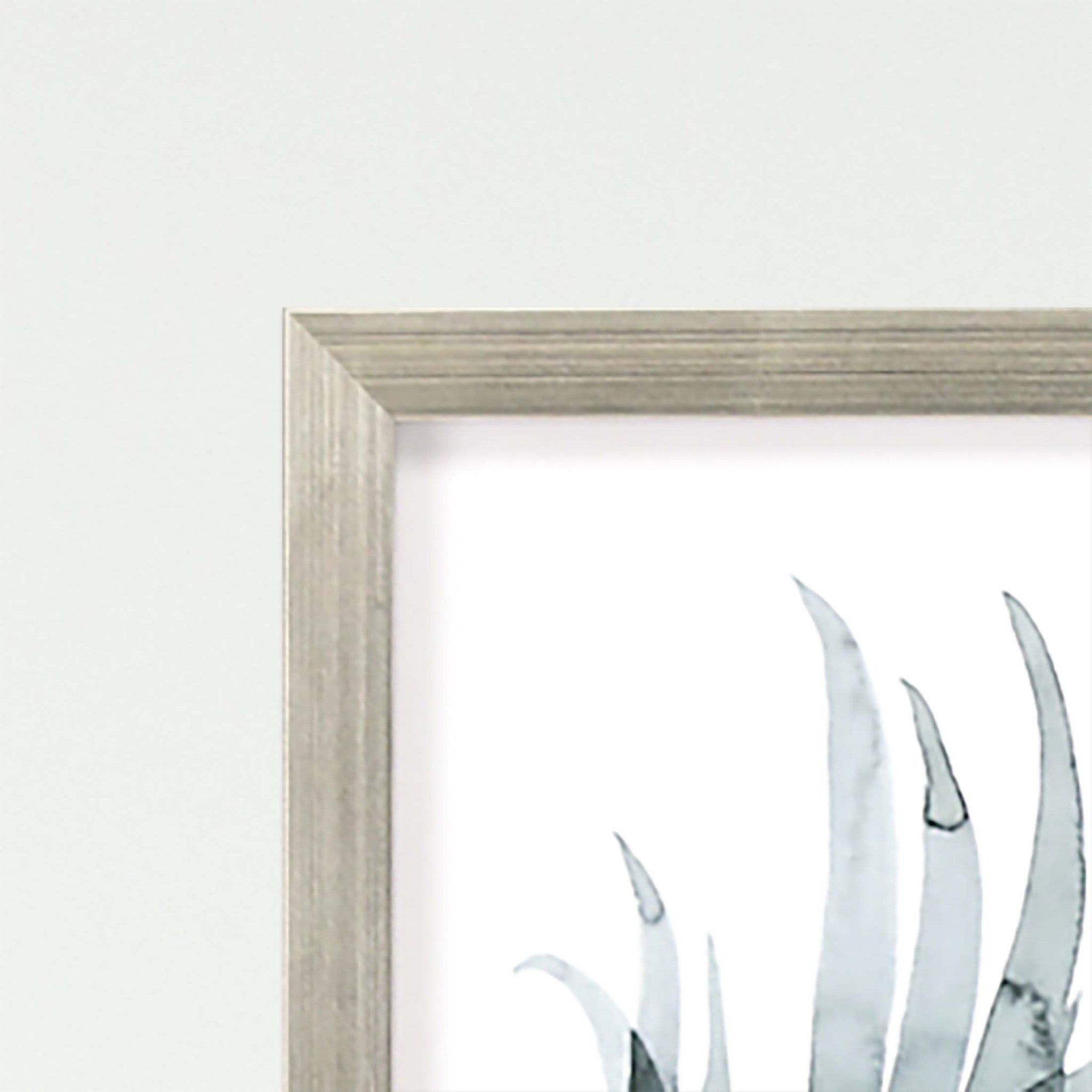 Sea Leaves Iii Framed Art Silver Picture Frame Print Wall Art