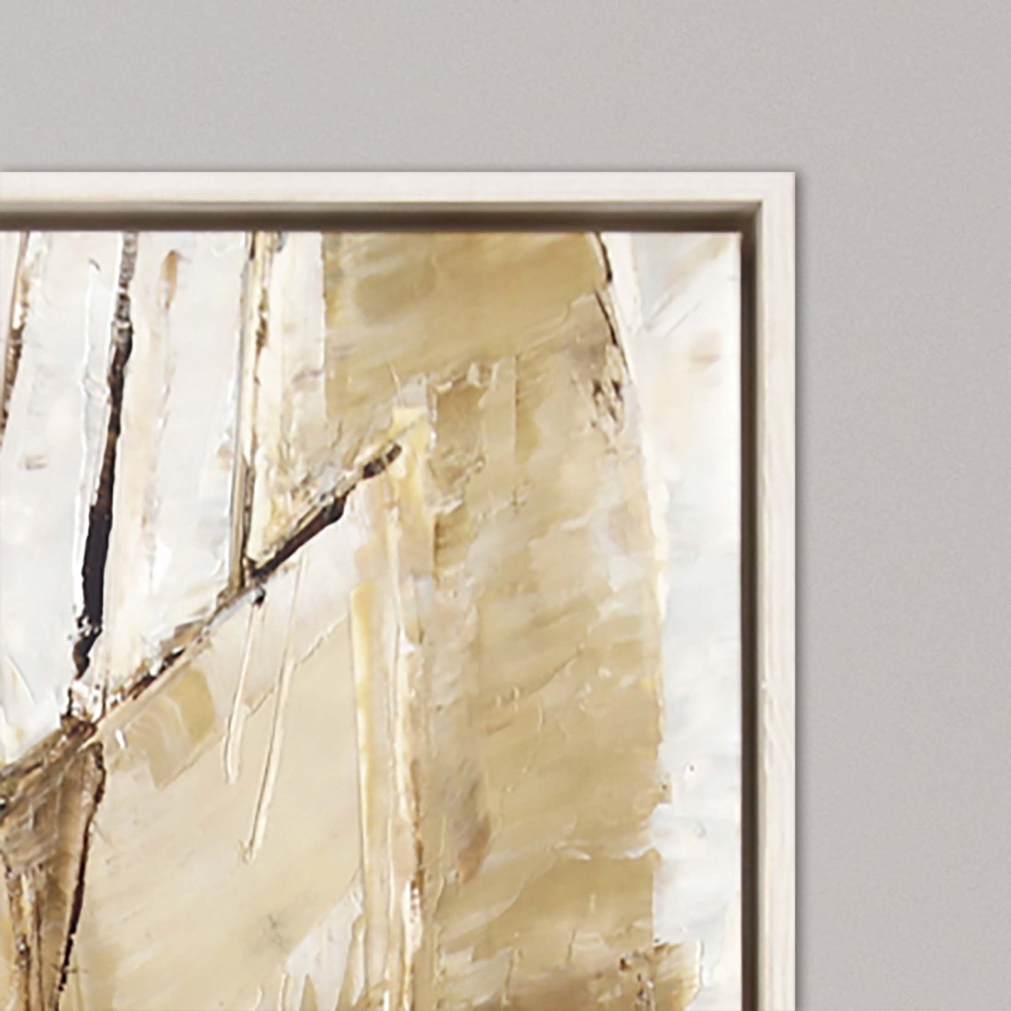 Golden Sails II Canvas White Floater Frame Large Wall Art