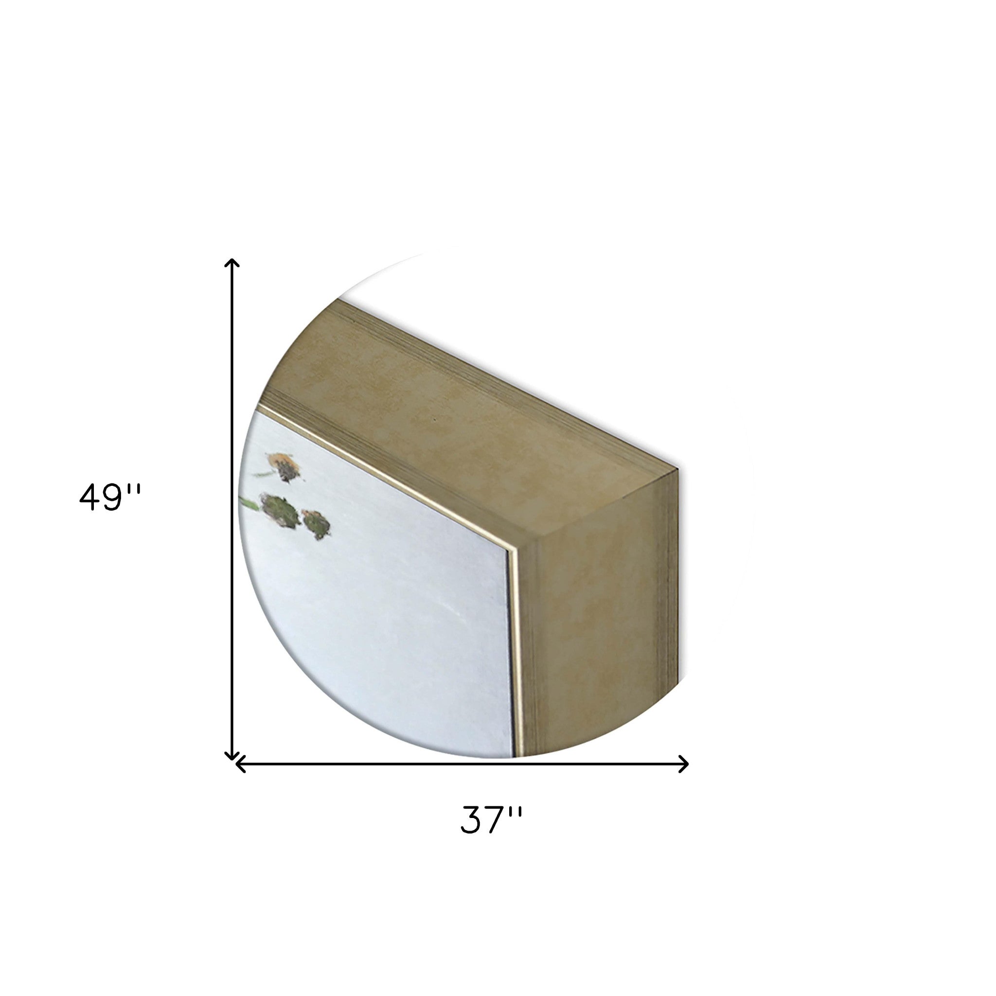 Abstract Floral Framed Art Gold Picture Frame Print Wall Art