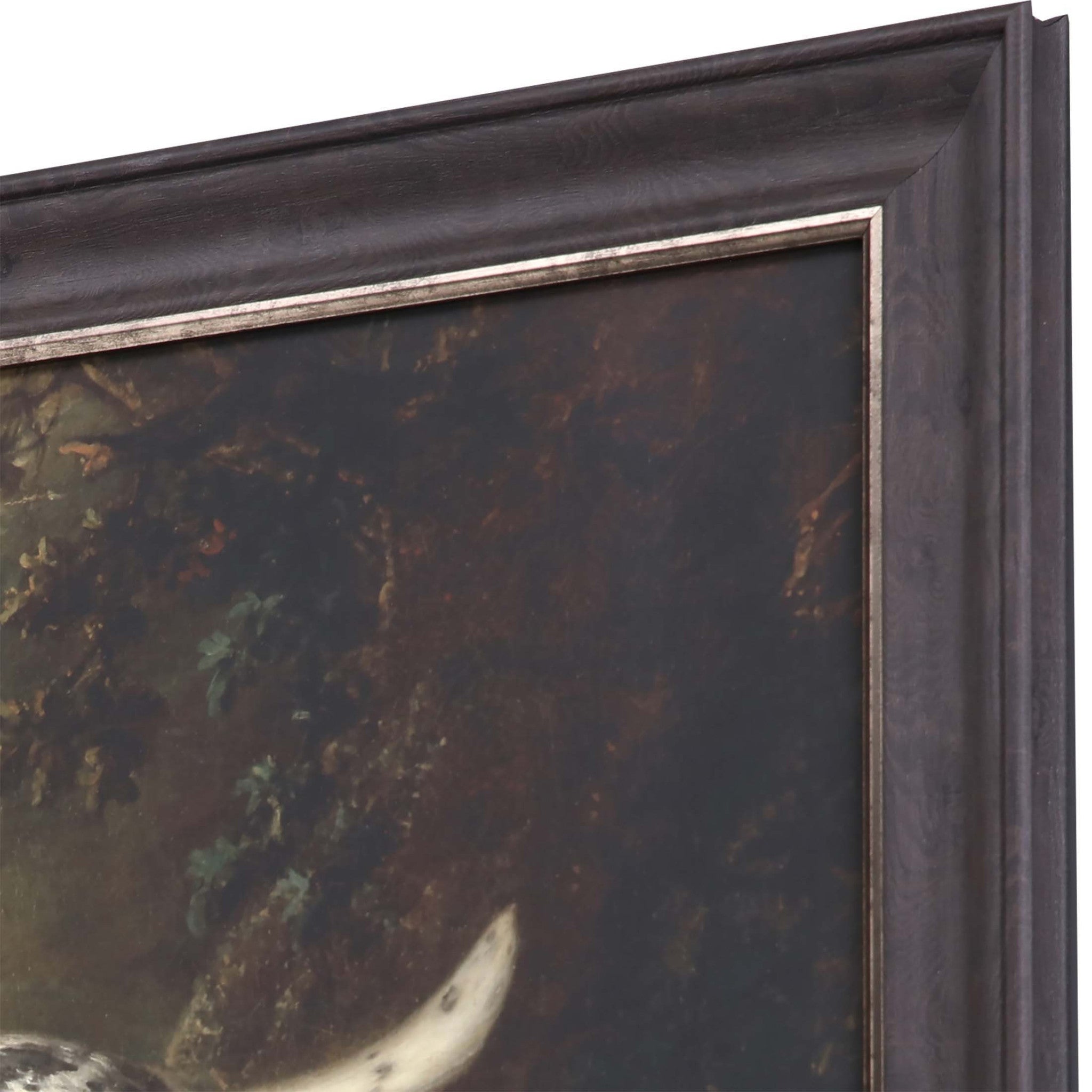 Grey Spotted Hound Framed Art Brown Picture Frame Print Wall Art