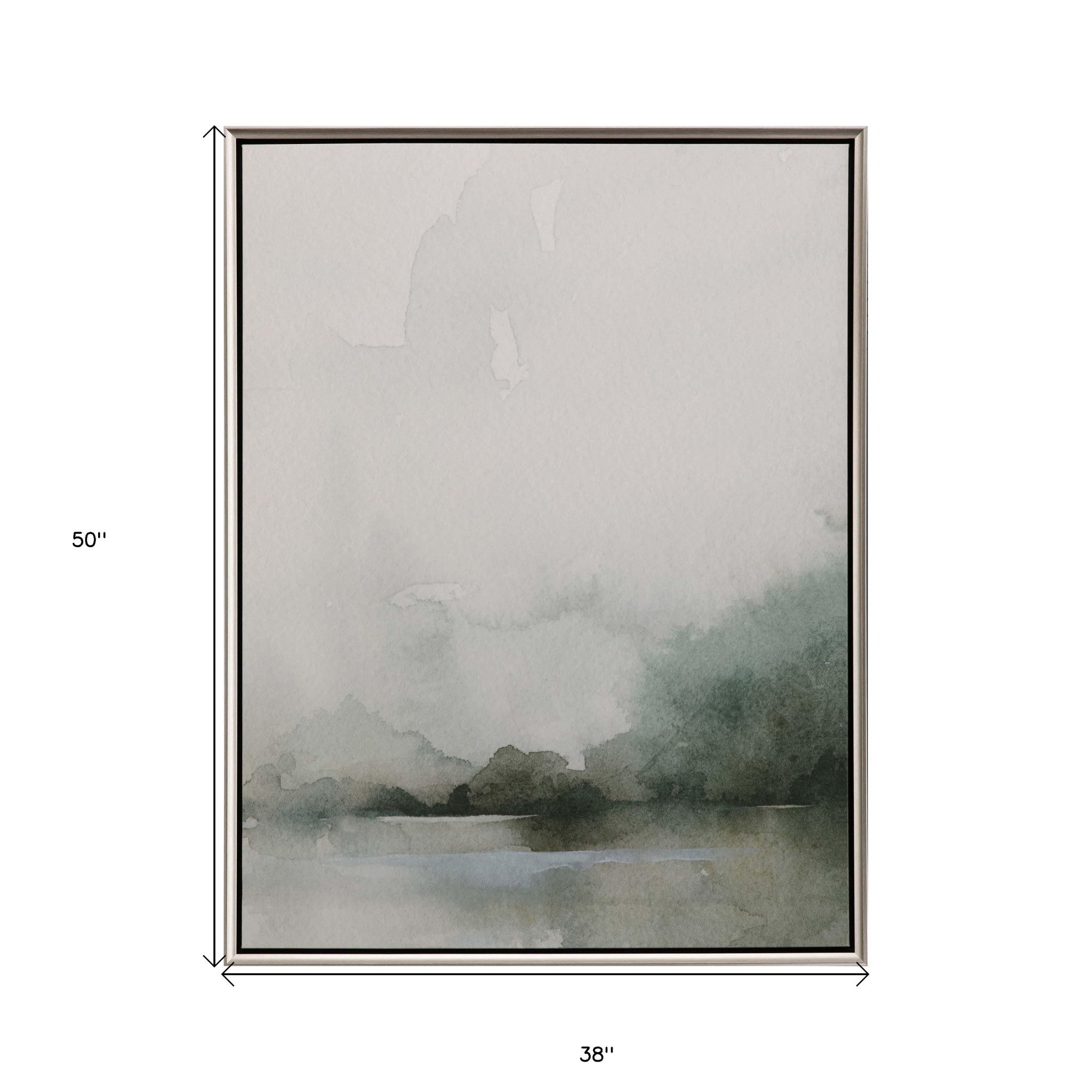 Heavy Fog Ii Canvas Silver Floater Frame Print Wall Art