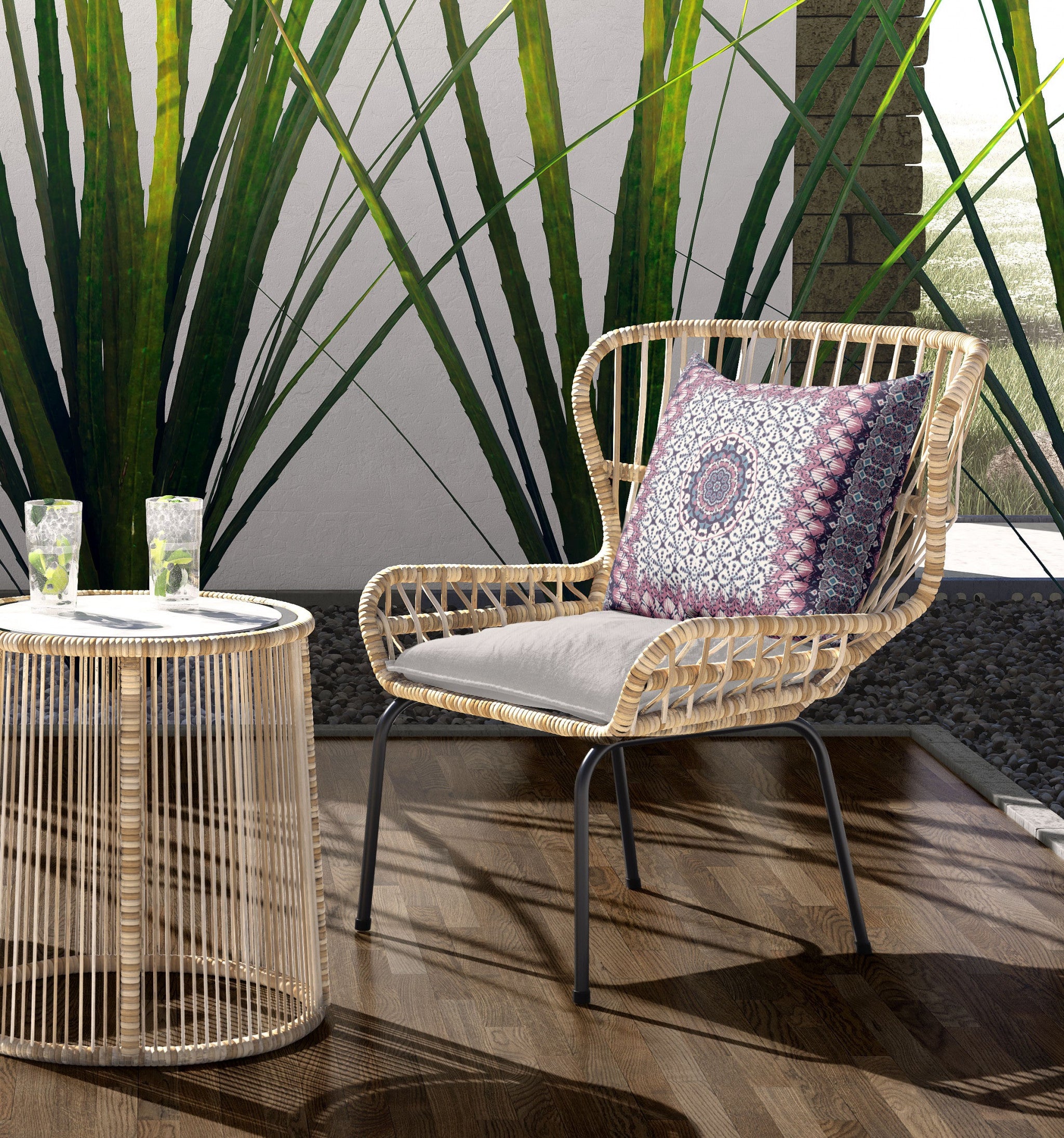 16" X 16" Dark Green Light Blue Geometric Blown Seam Suede Throw Pillow