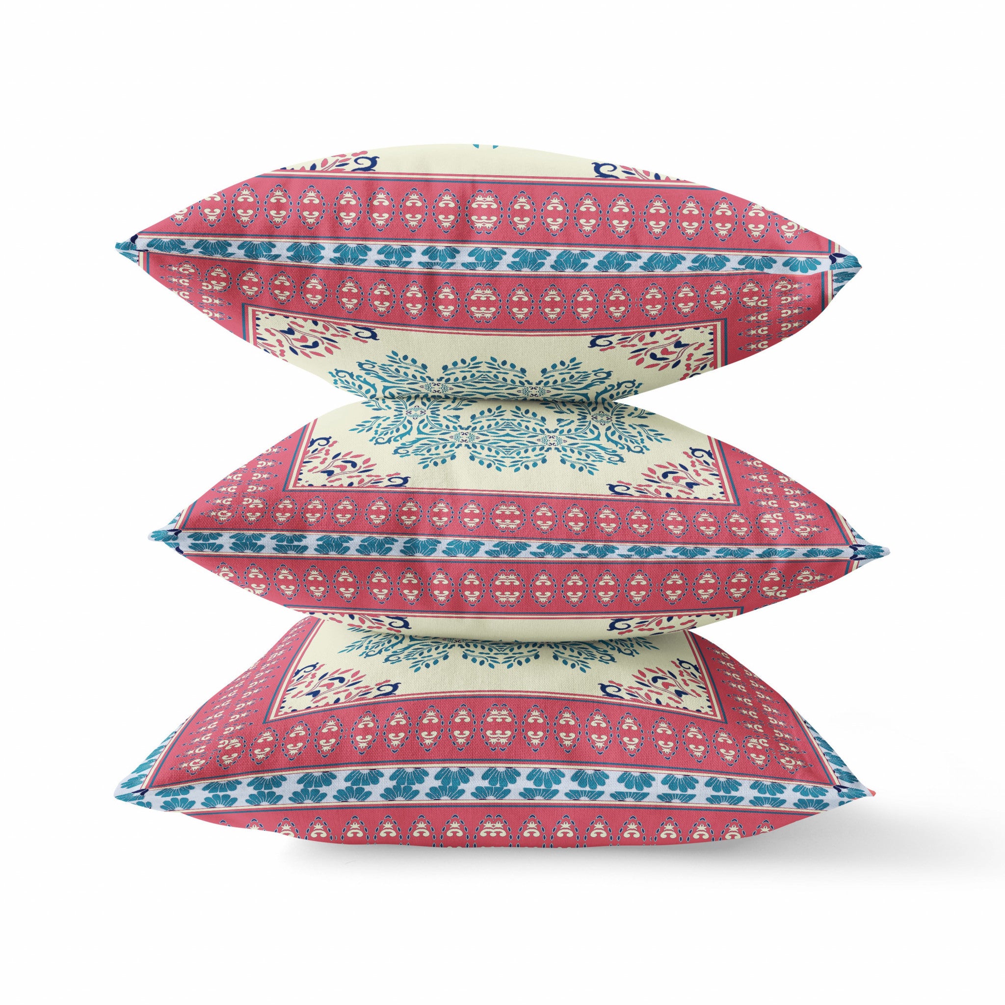 Cojín de gamuza con costura soplada geométrica amarilla roja de 18 "X 18"